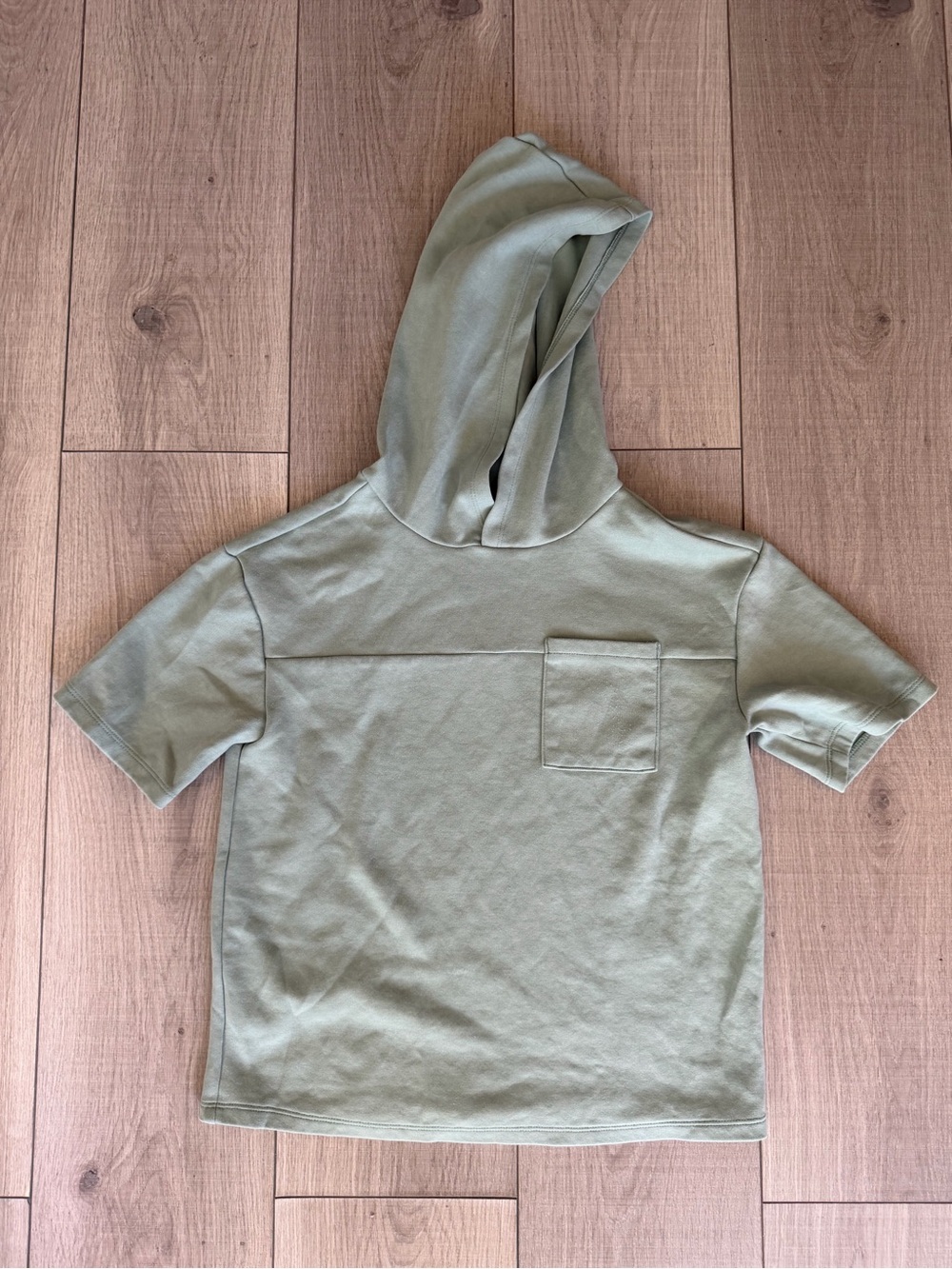 art class Short Sleeve Hoodie in Sage Green
